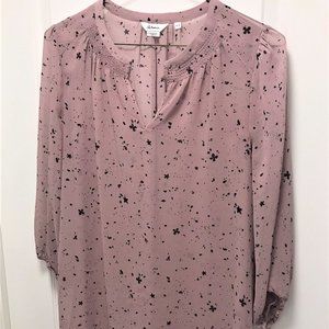 Reitmans Purple Floral Tunic Blouse 3/4 Sleeves Size XL